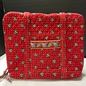 Vera Bradley Red Quilted Bag with Floral Design